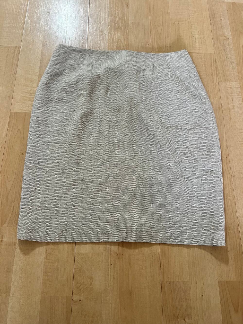 Linda Allard Ellen Tracy Sea Grass Pencil Skirt Textured Knit Petite 14 New